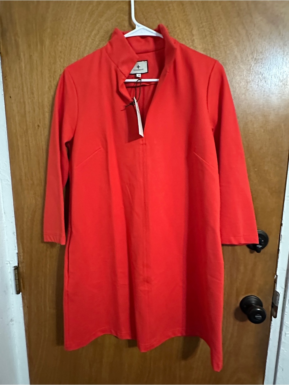 Tuckernuck Red Ponte Clifton MINI Dress Womens S Quiet Luxury Old Money Classic